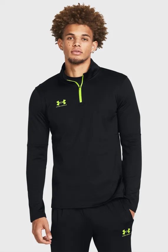Мужской Черный Лонгслив UA M's Ch. Midlayer Under Armour