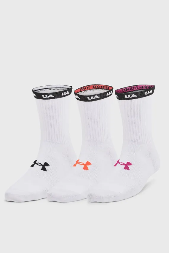 Женские Белые Носки UA Essential Nv Mid Crew 3pk Under Armour