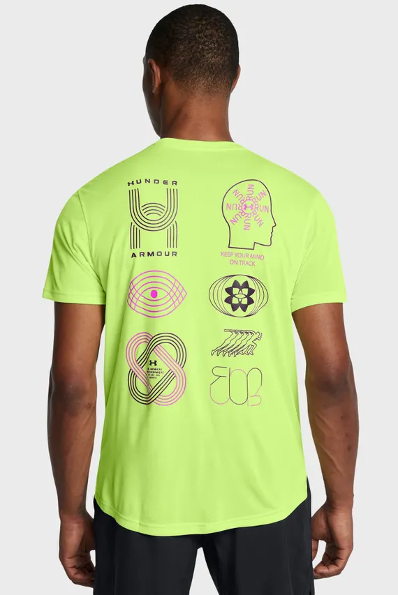 Tricou Verde deschis Pentru bărbați UA RUN ANYWHERE TEE Under Armour