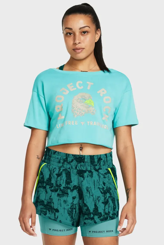 Tricou Verde Pentru femei Pjt Rck Balance Graphic T Under Armour