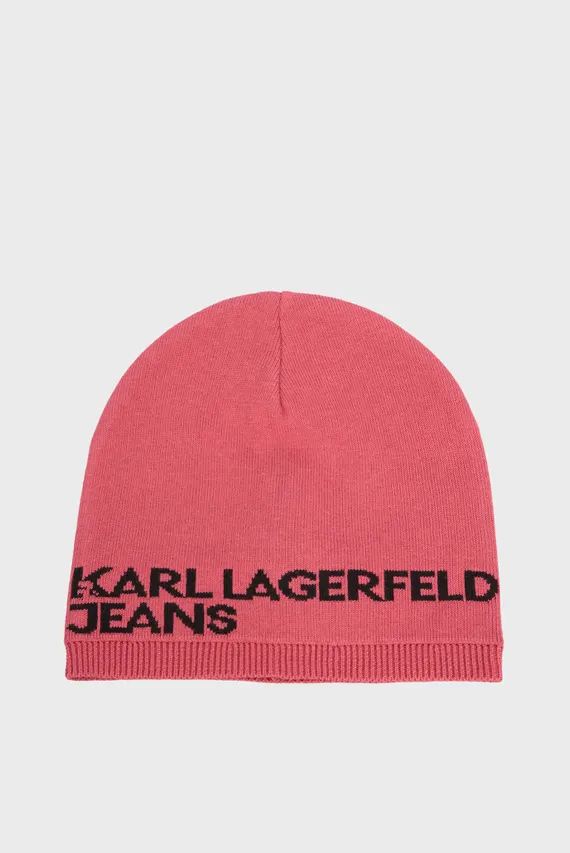 Шапка/klj single layer logo beanie Karl Lagerfeld Jeans