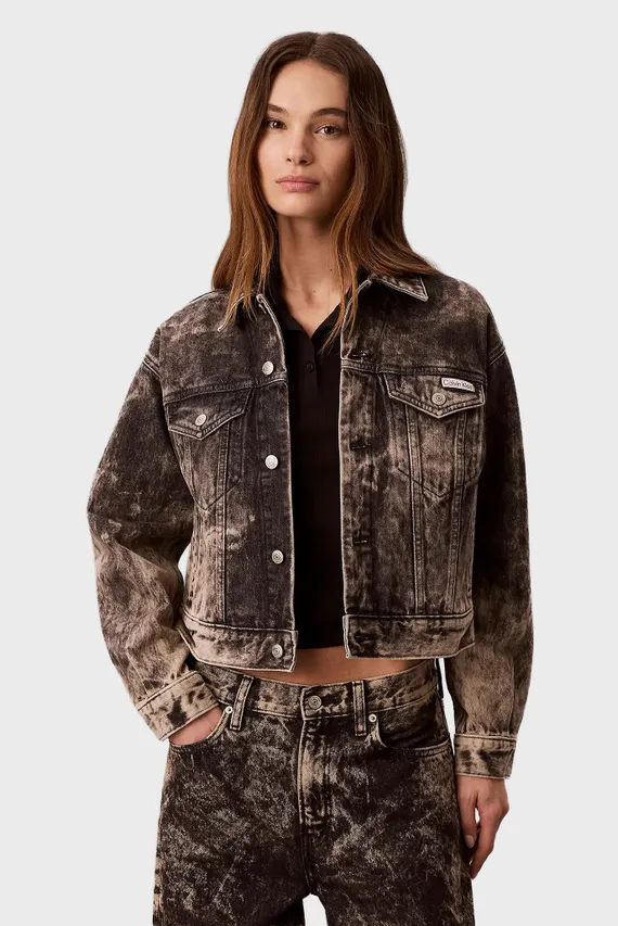 Куртка джинсовая/90s TRUCKER JACKET BLACK TOBACCO Calvin Klein Jeans