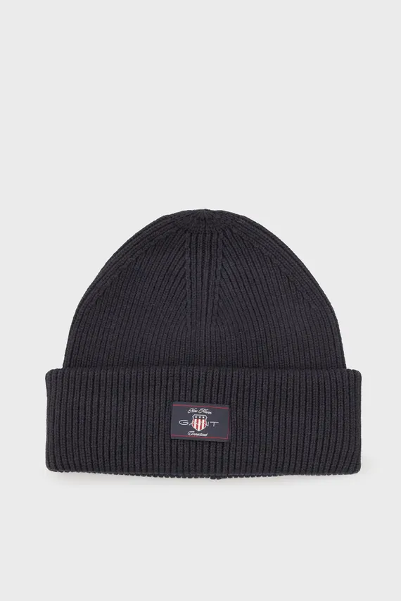 Шапка/COTTON BLEND RIBBED BEANIE Gant