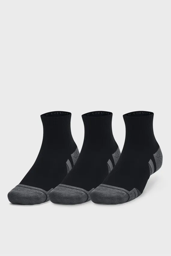 Черные Носки UA Performance Cotton 3p Qtr Under Armour