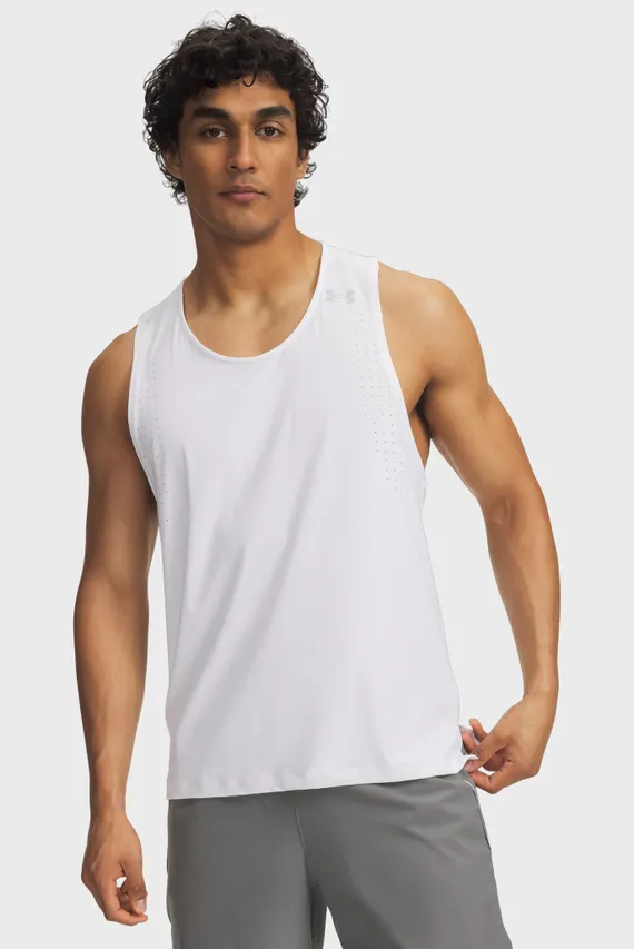 Мужская белая майка UA Velociti Pro Singlet- Under Armour