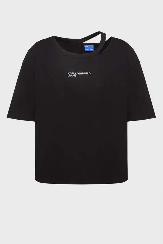 Футболка/KLJ RIBBED CUT OUT TEE Karl Lagerfeld Jeans