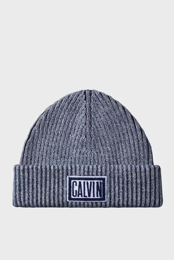 Шапка/CALVIN PATCH PLAITED RIB DOCKER Calvin Klein