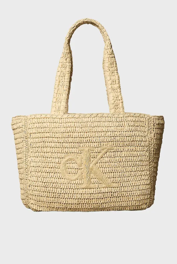Сумка/BOLD CK RAFFIA MEDIUM TOTE Calvin Klein