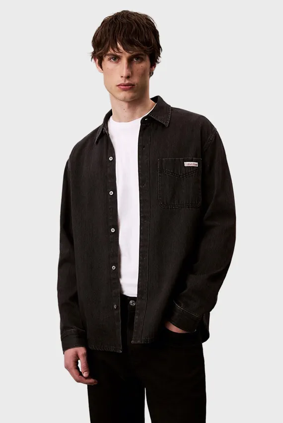 Cămaşă/CLASSIC 205 BLACK OVERSHIRT Calvin Klein Jeans