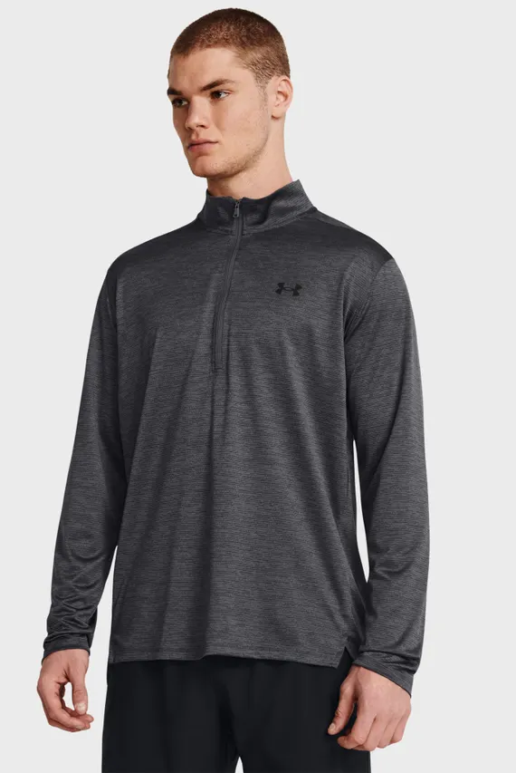 Мужской Серый Лонгслив UA Tech Vent 1/2 Zip Under Armour
