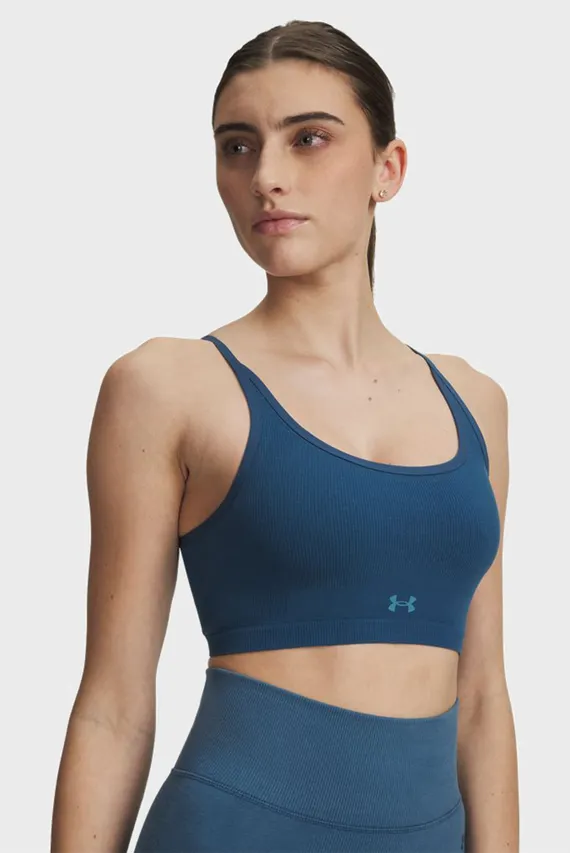 Женский синий топ Seamless Cotton Low Under Armour