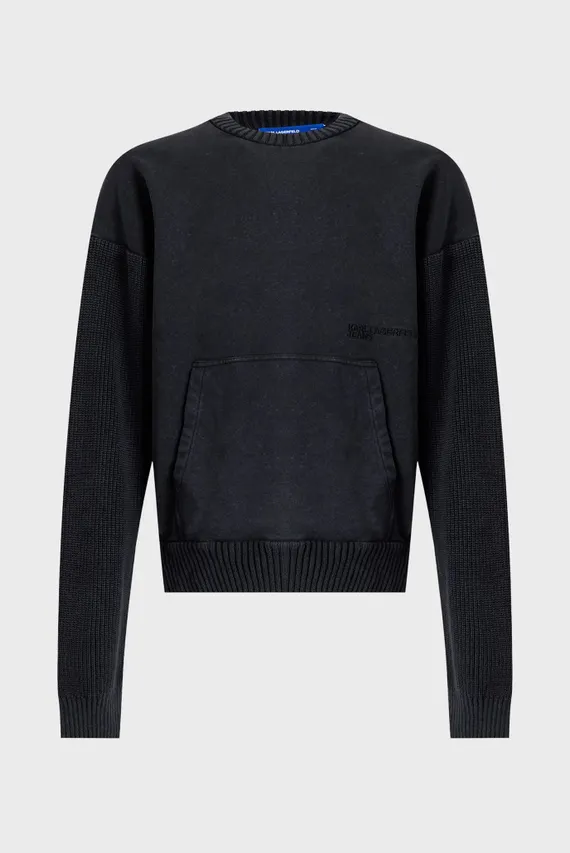 Pulover/klj mixed material sweater Karl Lagerfeld Jeans