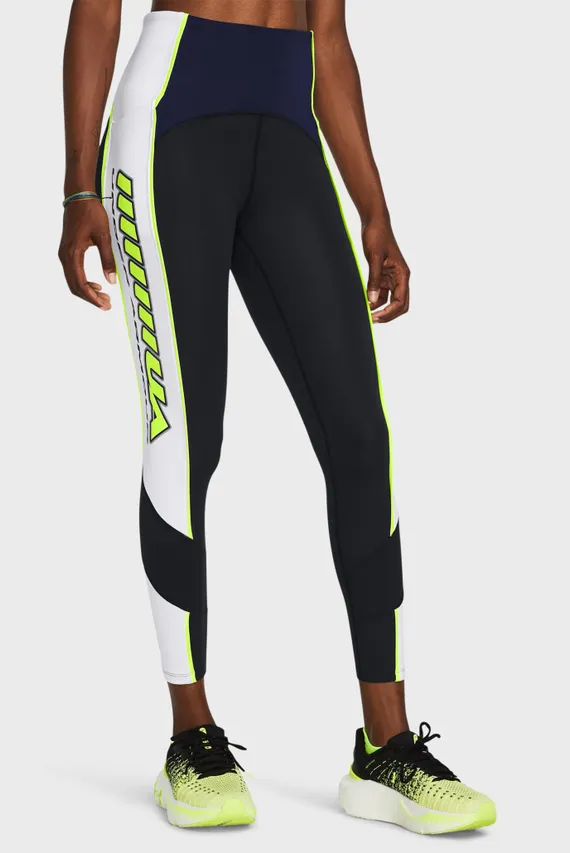 Женские Черные Легинсы UA Run Anywhere Ankle Tights Under Armour