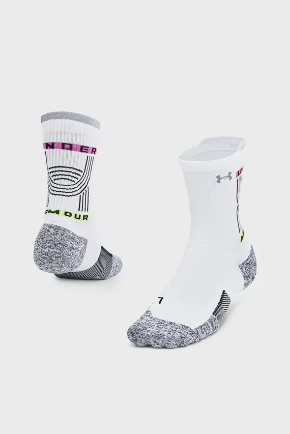 Белые носки UA AD Run Cushion 1pk Mid Under Armour