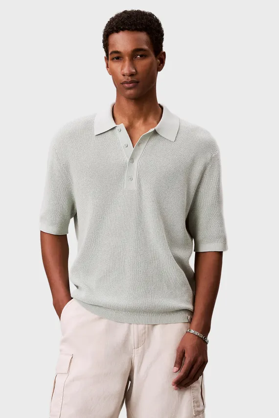 Polo/SS COTTON WAFFLE POLO COLLARSWTR Calvin Klein Jeans