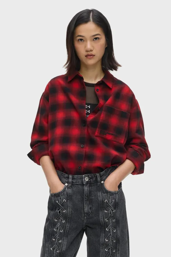 Рубашка/klj plaid overshirt Karl Lagerfeld Jeans