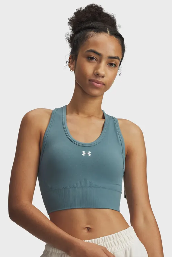 Top Albastru Pentru femei Vanish Seamless Mid Bra Under Armour