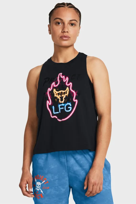 Женская Черная Майка Pjt Rck W Neon Flame Tank Under Armour
