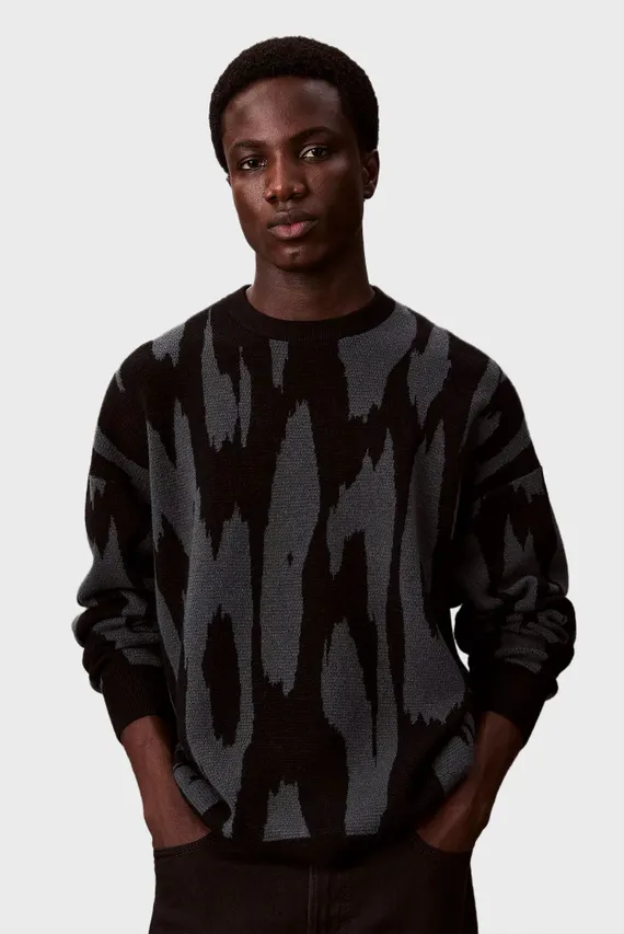 Свитер/LS ABSTRACT JACQUARD CRWNK SWTR Calvin Klein Jeans
