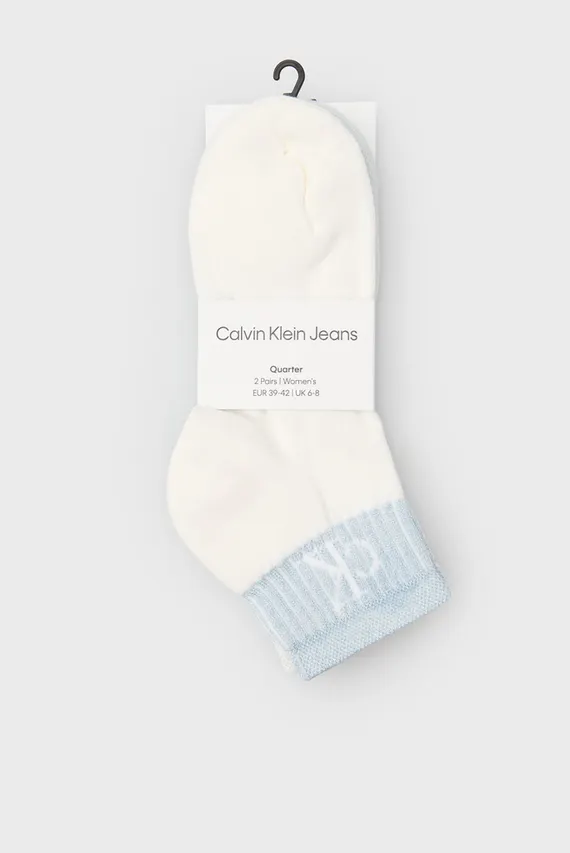 Șosete/CKJ WOMEN QUARTER 2P GLOSSY RIB Calvin Klein Jeans
