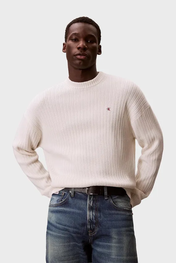 Свитер/LS VERTICAL TEXTURE CTTN CREWNK Calvin Klein Jeans