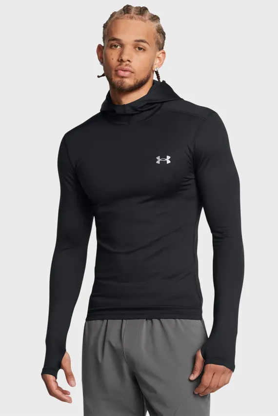 Мужской Черный Лонгслив UA CG Elite Scuba Hdy Under Armour