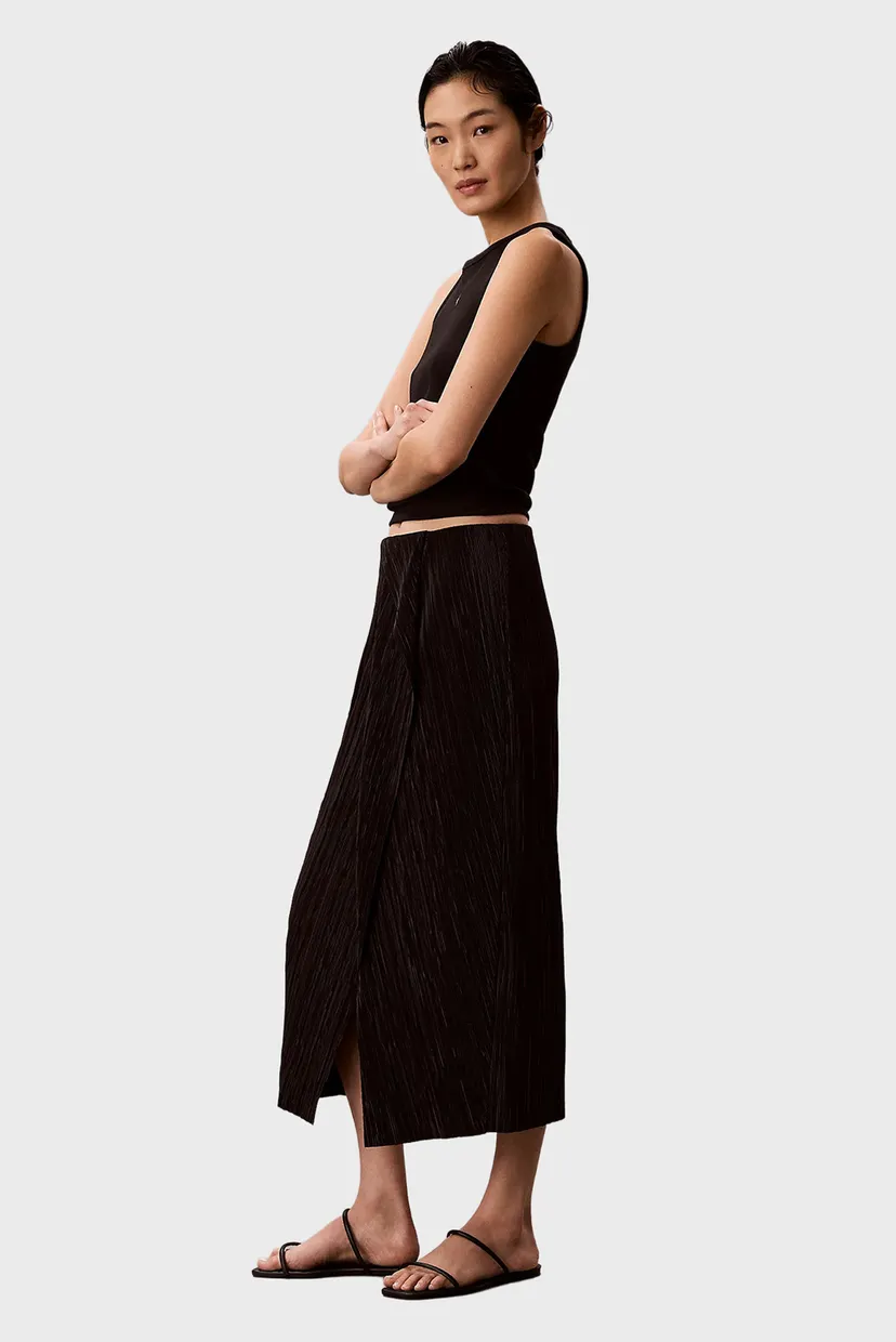 Юбка/PLISSE BIAS SEAM MIDI SKIRT 3