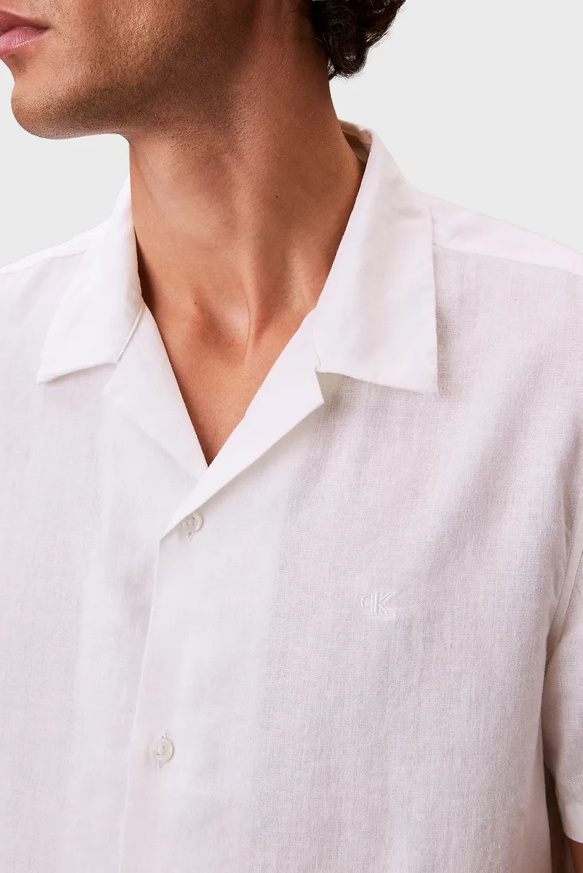 Рубашка с коротким рукавом/SS CAMP COLLAR SOLID LINEN CLASS 4