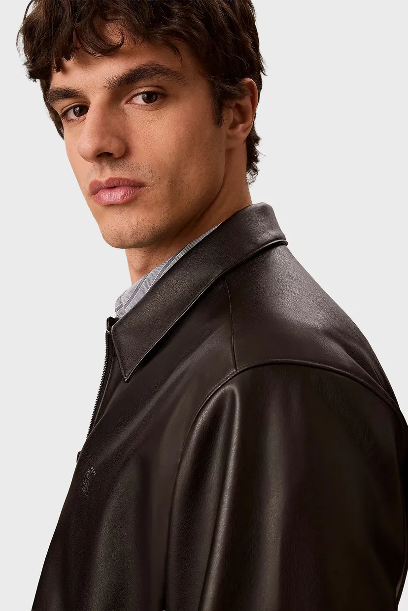Куртка кожаная/LS FAUX LEATHER BOMBER JKT 5