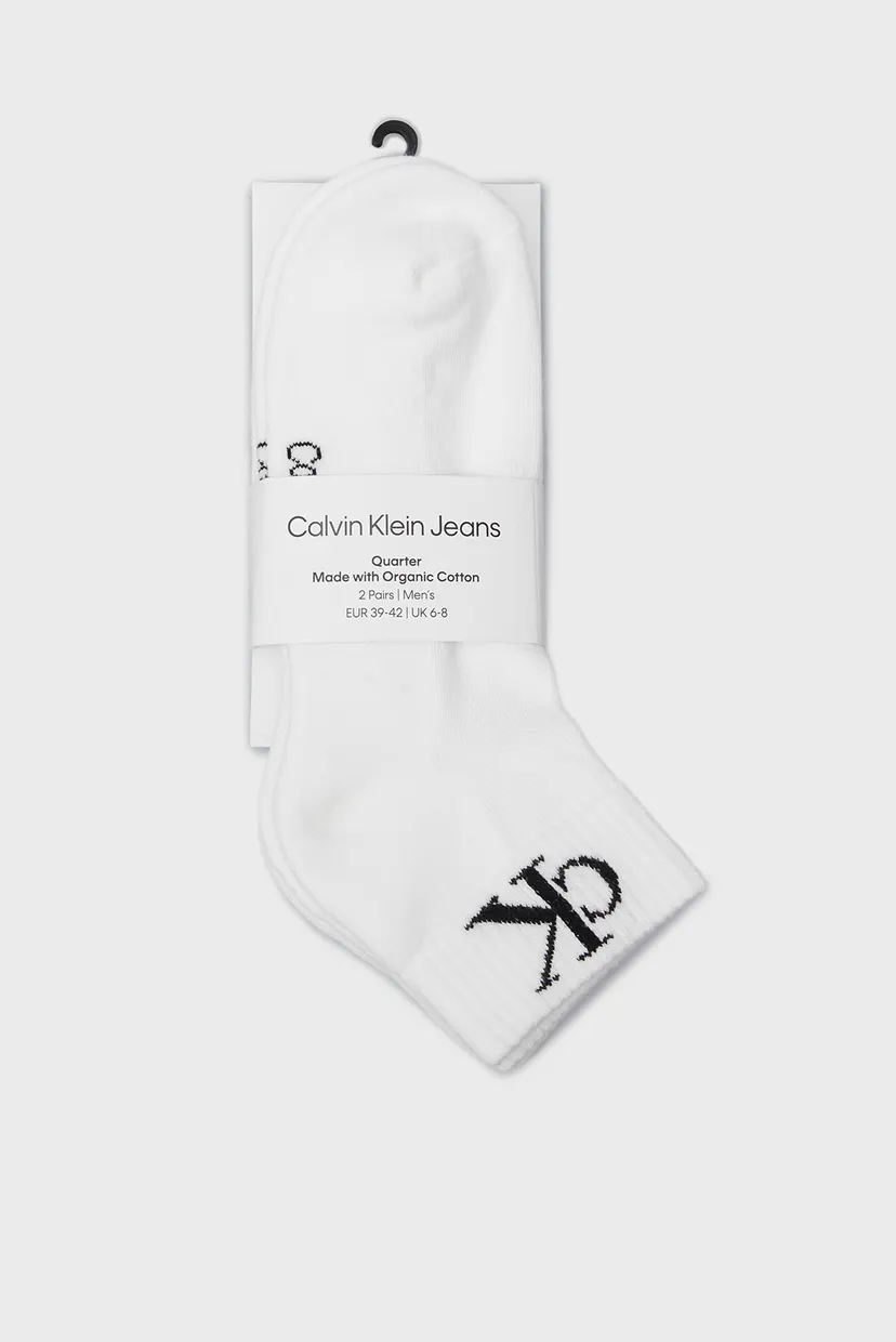 Носки/CKJ MEN QUARTER 2P MONOGRAM 3