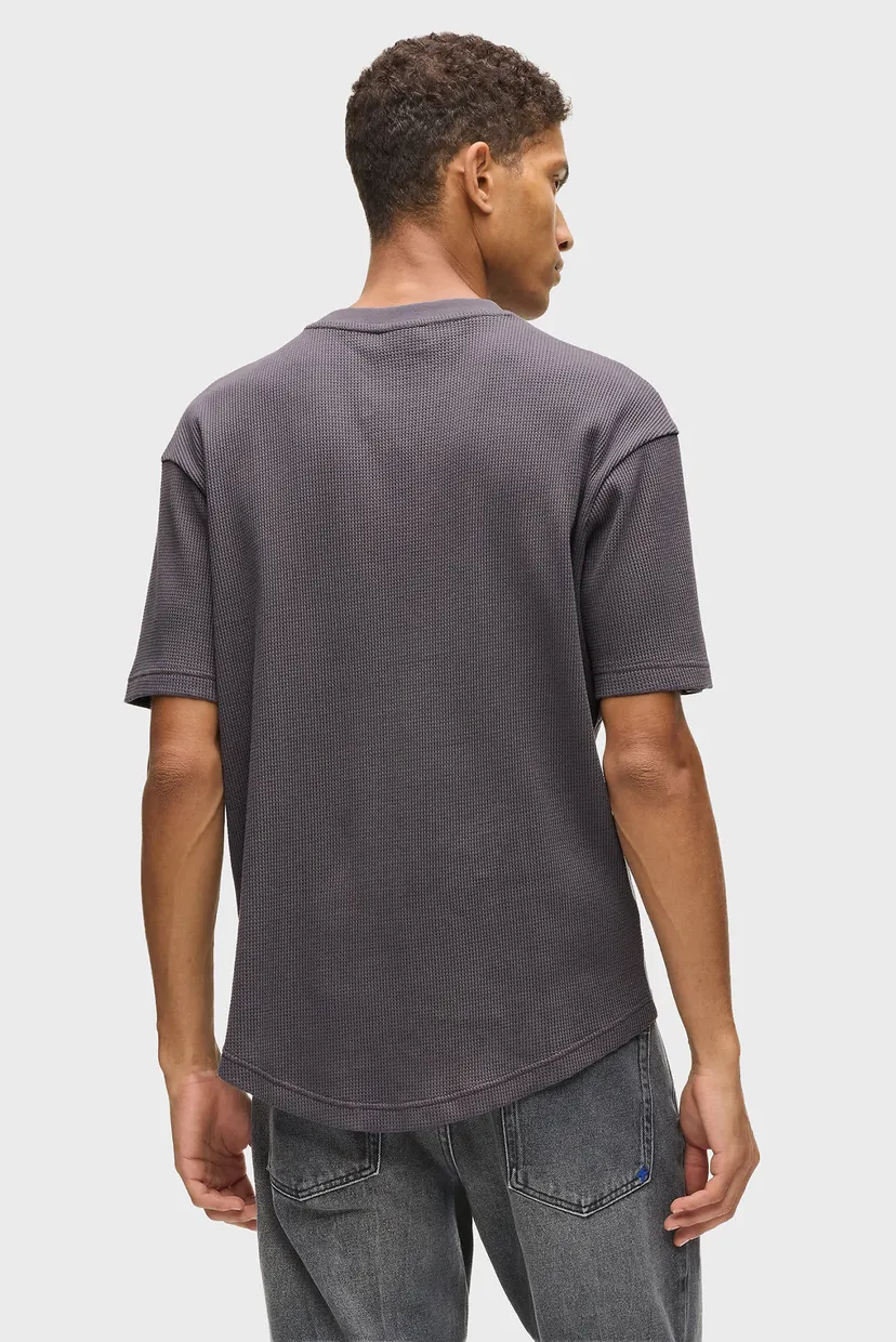 Футболка/KLJ CURVED HEM WAFFLE TEE 3
