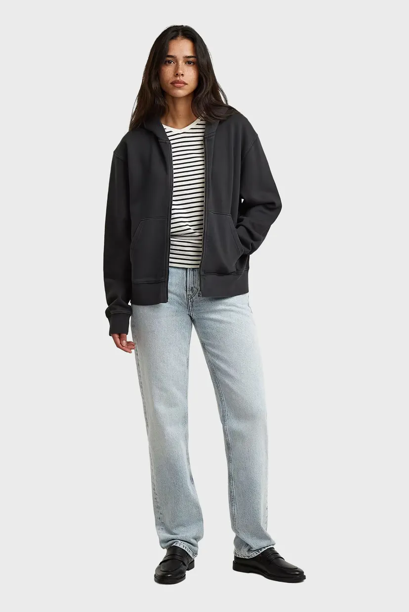 Raglan/Unit relaxed hdd zip thru sw wmn 5