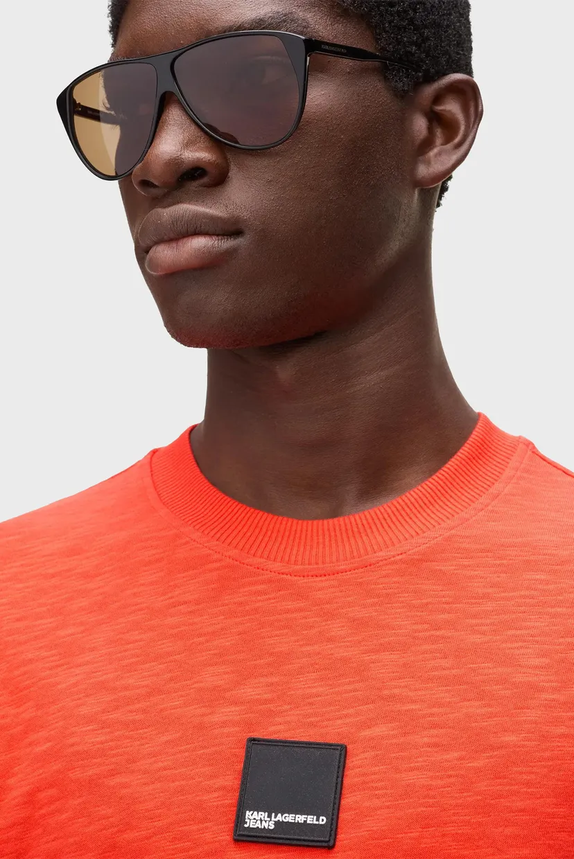Футболка/KLJ REG CURVED HEM SLUB TEE 4