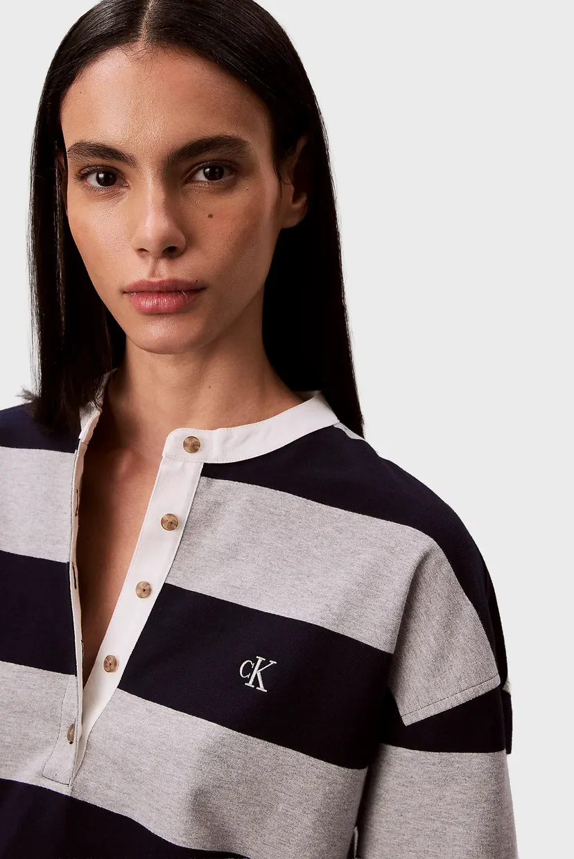 Maneca lunga/LS VARSITY STRIPED HENLEY TOP 5