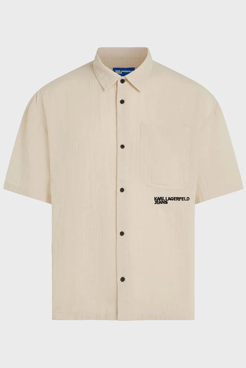 Рубашка с коротким рукавом/KLJ SS CRINKLED SHIRT 5