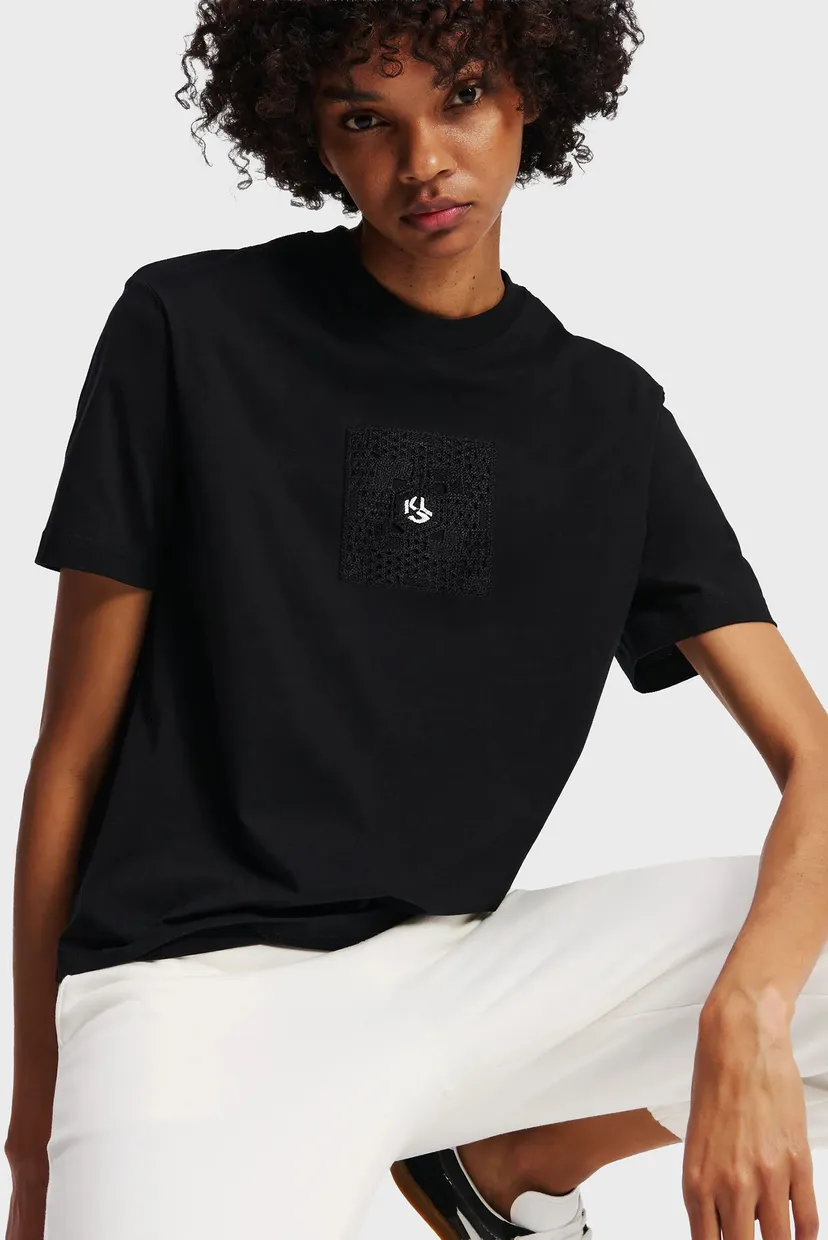 Футболка/klj regular crochet tee 4