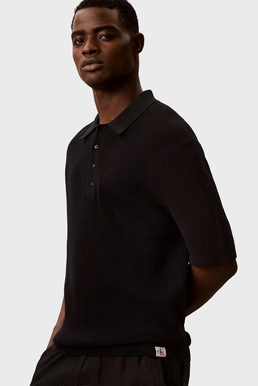 Поло/SS COTTON WAFFLE POLO COLLARSWTR 4