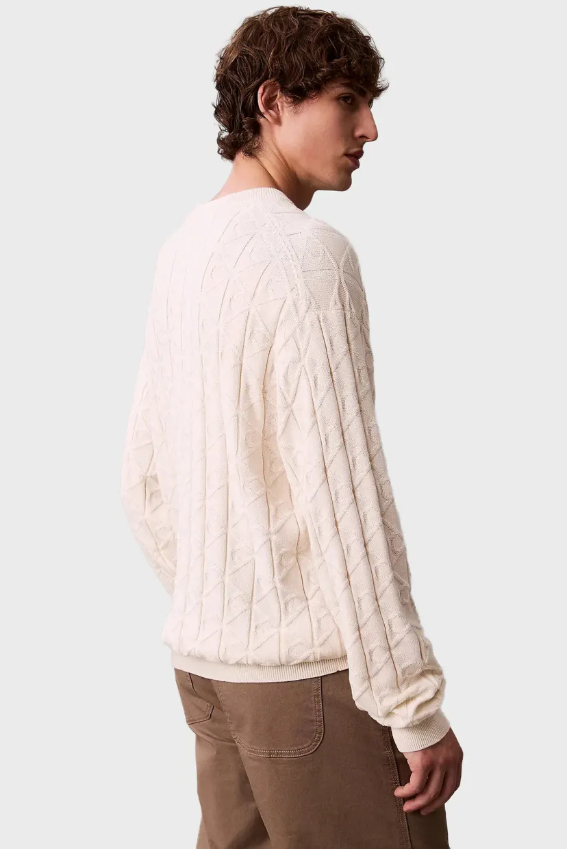 Свитер/LS EASY AOP COTTON CREWNK SWEATE 3