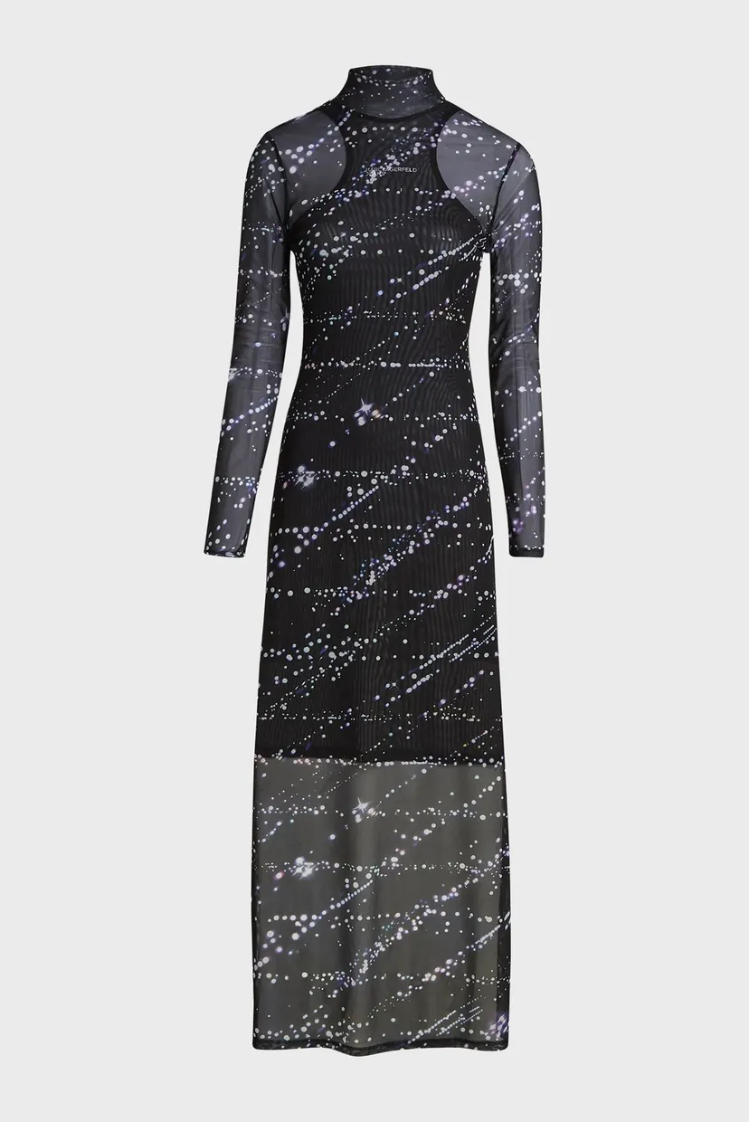 Платье/klj mesh aop maxi dress 5