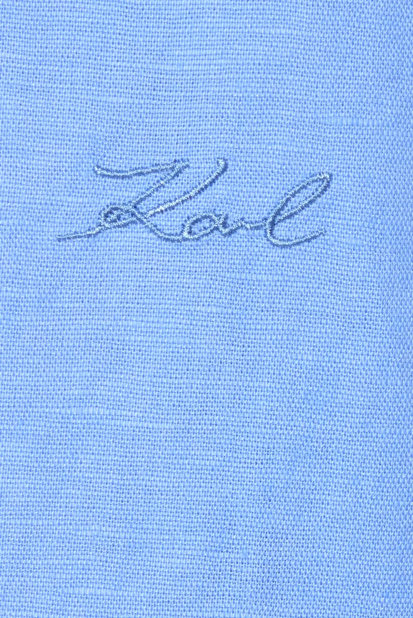 Cămașă cu mâneci scurte/LINEN BLEND BLOUSE 3