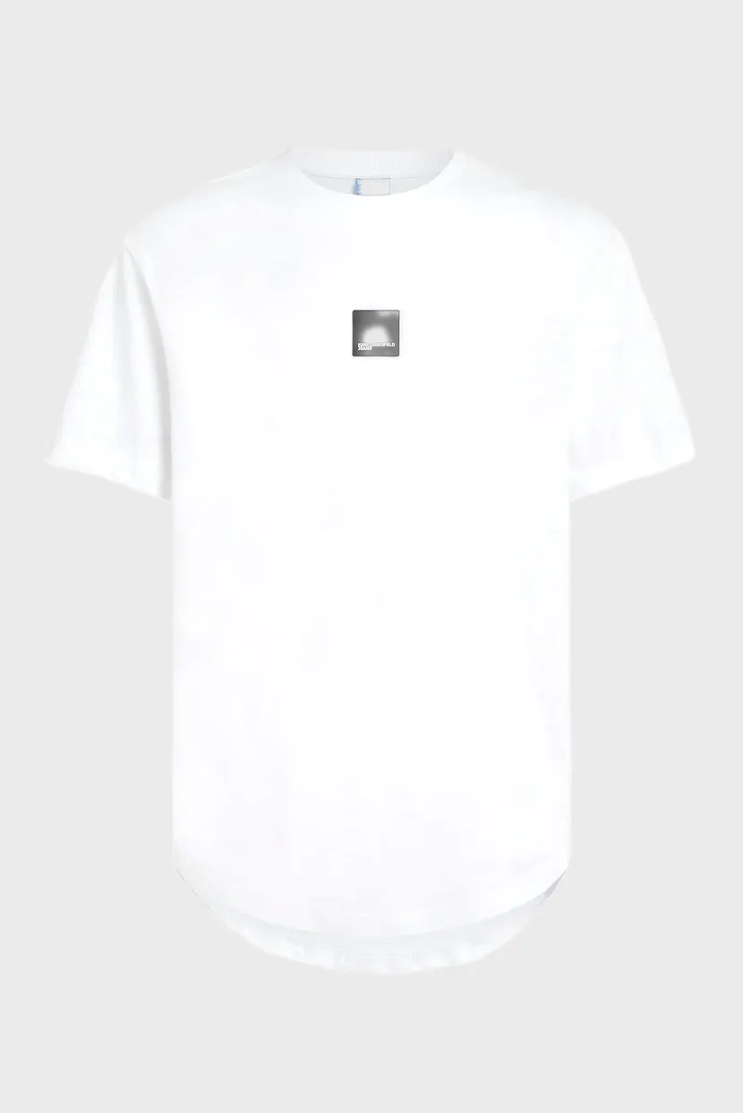 Футболка/KLJ REG CURVED HEM SLUB TEE 5