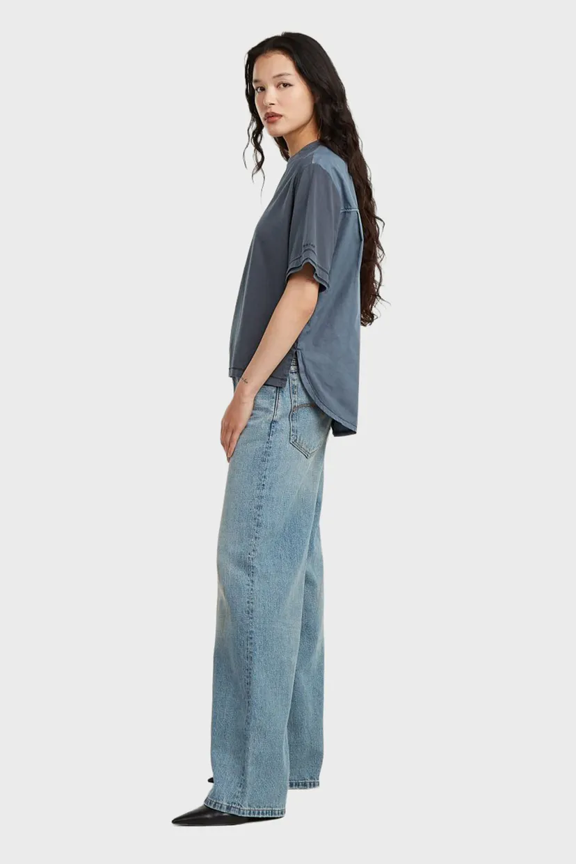 Tricou/Woven mix washed relaxed r t wmn 5
