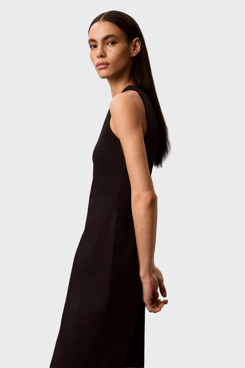 Rochie/SL INTERLOCK CREW NK FLARE MIDI 4