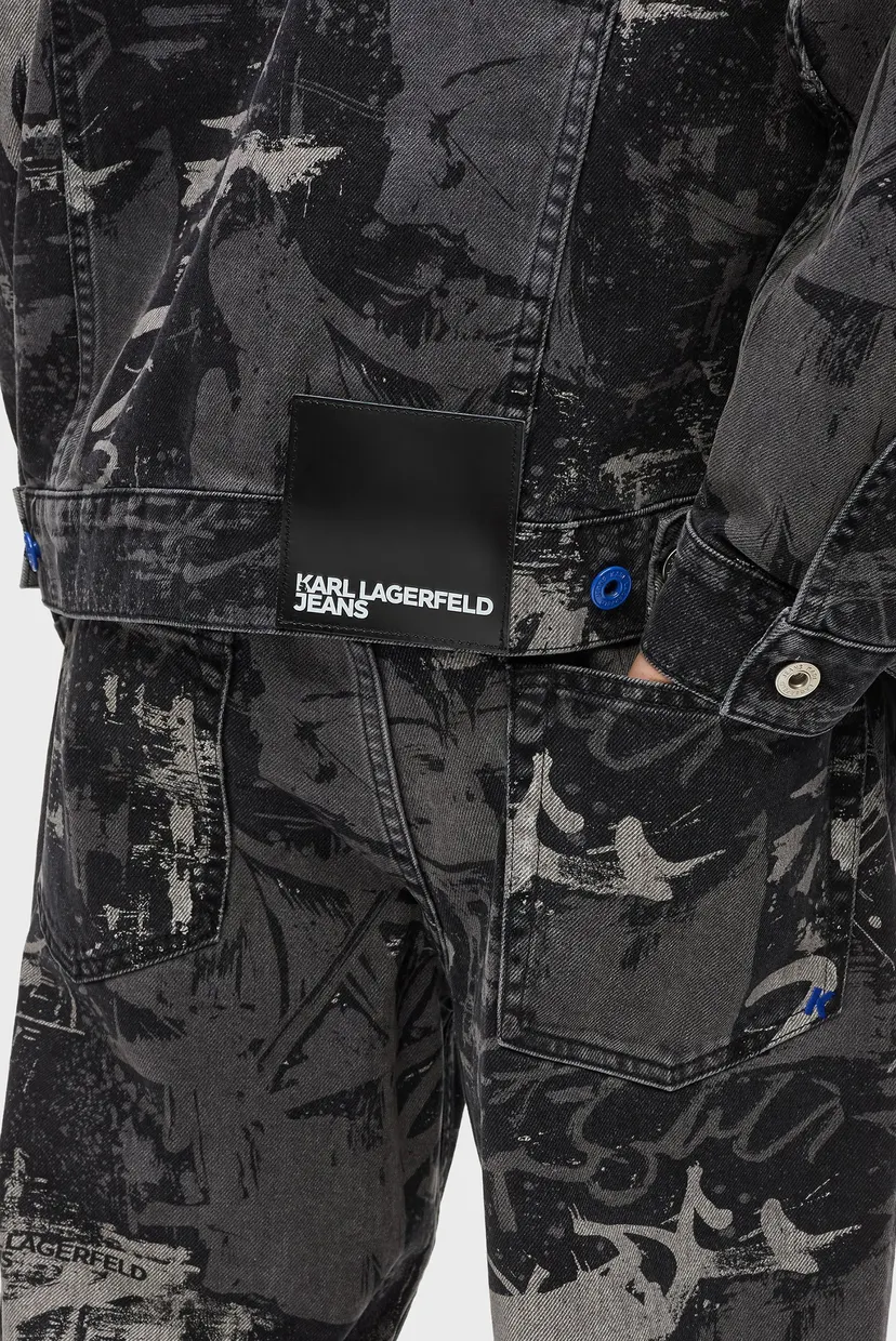 Jacheta denim/KLJ AOP DENIM JACKET 4