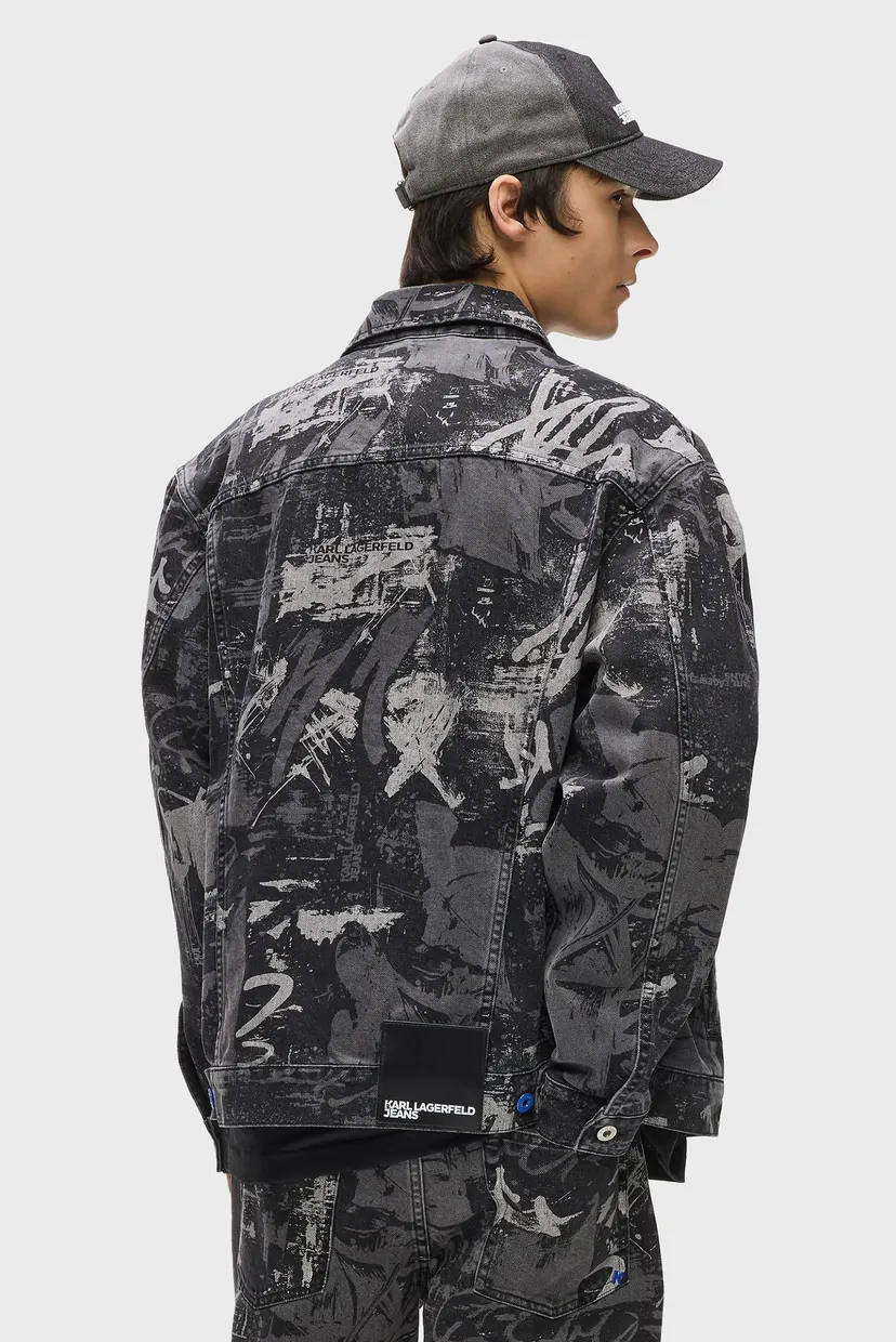 Jacheta denim/KLJ AOP DENIM JACKET 3