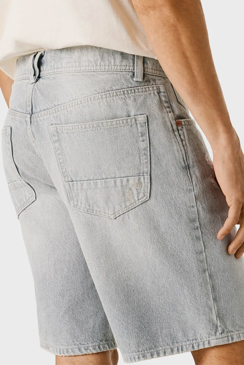 Pantaloni scurti/LOOSE SHORT TOM WORN STONE GREY 4