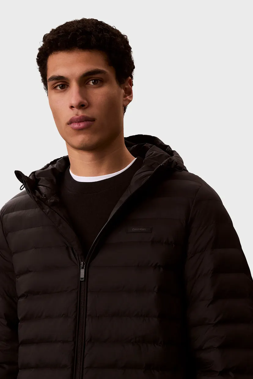 Geaca demi-sezon/LS HOODED NYLON CHANNELED PUFFER 5