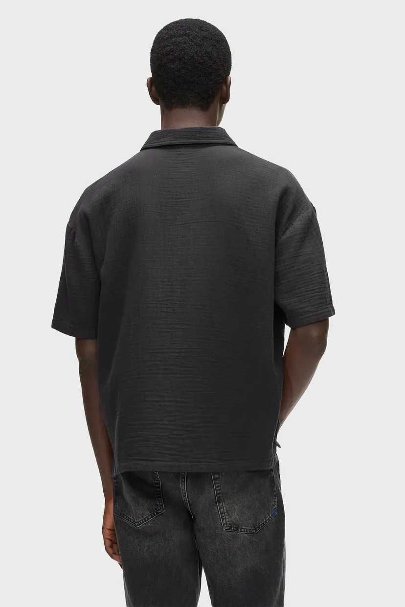 Cămașă cu mâneci scurte/KLJ SS CRINKLED SHIRT 3