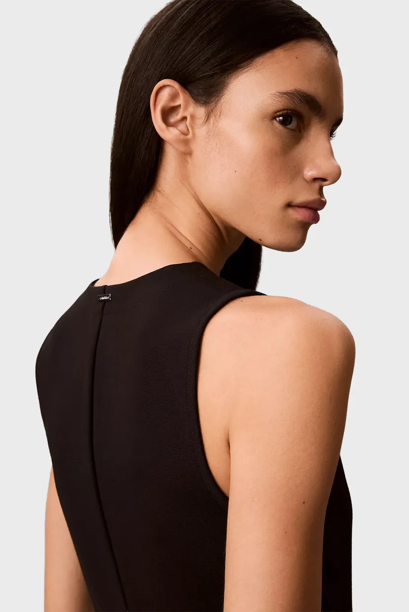 Rochie/SL INTERLOCK CREW NK FLARE MIDI 6