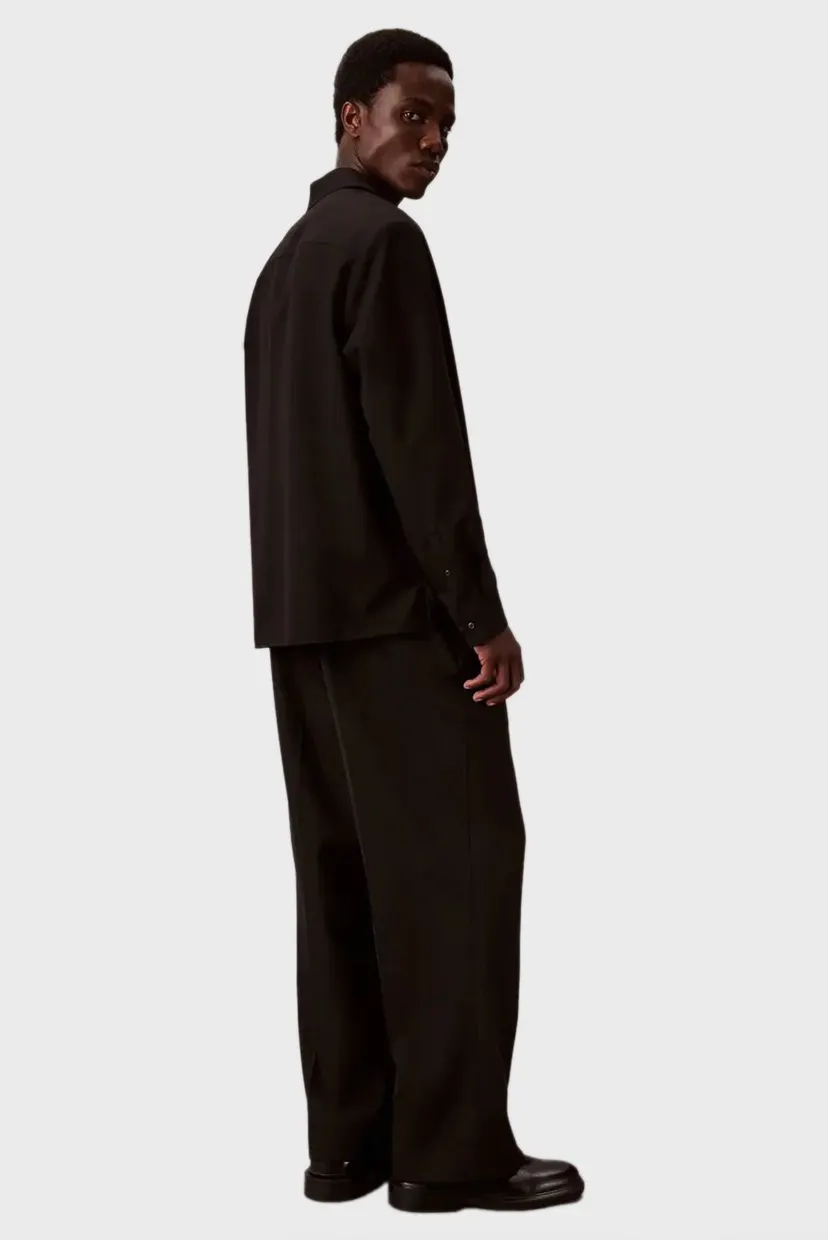Рубашка/LS SOLID SILK WOOL EASY SHIRT 3